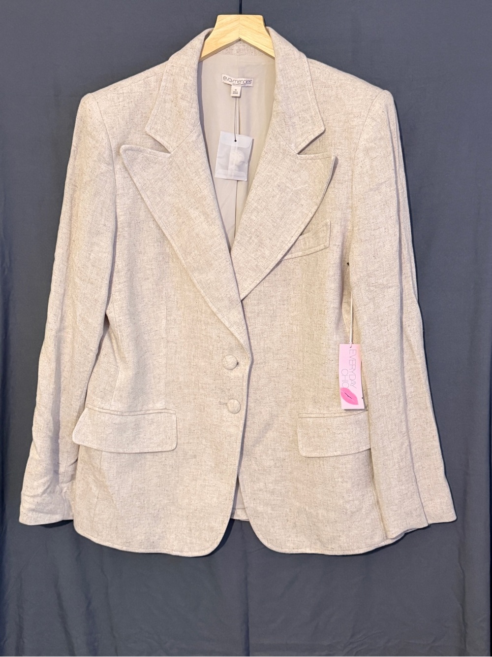New York & Company Light Cream Tailored Blazer